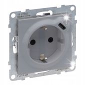 LEGRAND Suno ALUMINIUM Gniazdo zasilające + USB-C 721329