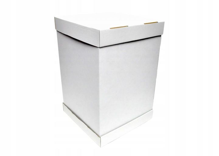 PUDEŁKO NA TORT PIĘTROWY 36x36x45 cm BIAŁE MOCNY GRUBY KARTON OPAKOWANIE zdjęcie 6