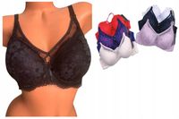 Biustonosz koronkowy stanik usztywniany wysoki z siateczką 90C kolory