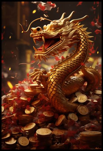 Plakat 61x90,5cm Smok Bogactwa na Arena.pl