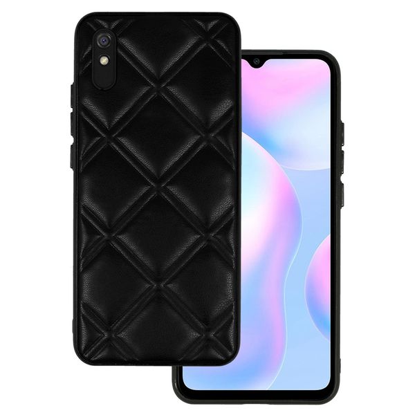 Leather 3D Case do Xiaomi Redmi 9A wzór 3 czarny zdjęcie 1