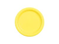 Talerzyki papierowe Basic żółte, 18 cm 6 szt.