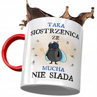 Kubek Czerwony Dla Siostrzenicy Urodziny Prezent Z Nadrukiem Ze Zdjęciem