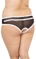 stringi siateczkowe z wycięciami softline 2471 czarne xl