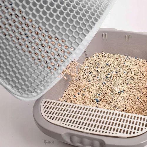 BARDZO DUŻA MATA POD KUWETE Dwuwarstwowa PODKŁADKA dla kota SZARA 75x55 na Arena.pl