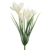 Kwiat sztuczny krokusy 30 cm kremowe komplet 6 szt