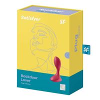 wibrator analny satisfyer backdoor lover czerwony silikonowy usb 11 cm