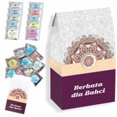 PREZENT UPOMINEK NA DZIEŃ BABCI ZESTAW HERBAT PREMIUM MIX 10 RÓŻNYCH SMAKÓW
