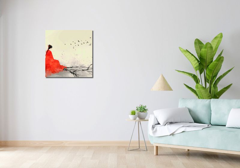 Obraz 60x60cm Diva Na Gałęzi zdjęcie 2