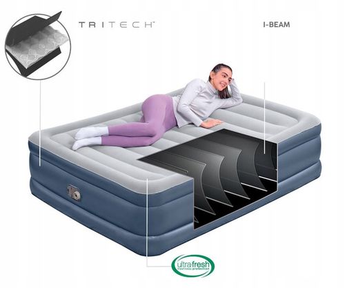 Materac Dmuchany DWUOSOBOWY ŁÓŻKO z POMPKĄ el. 203x152x51cm BESTWAY na Arena.pl