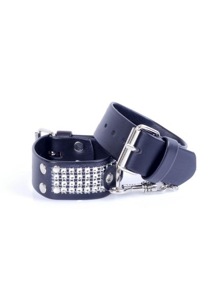 Fetish B - Series Handcuffs with cristals 3 cm Silver zdjęcie 2