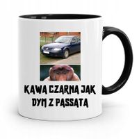 Kubek Prezent Czarny Dla Chłopaka Kawa Jak Dym Z Nadrukiem Ze Zdjęciem