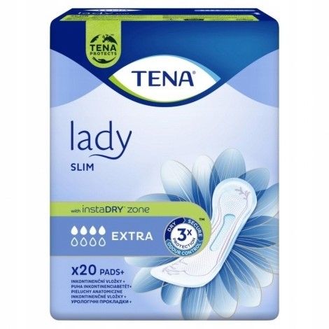 Tena Lady Slim Extra podpaski nietrzymanie moczu połóg chłonność 4/8 20 szt na Arena.pl