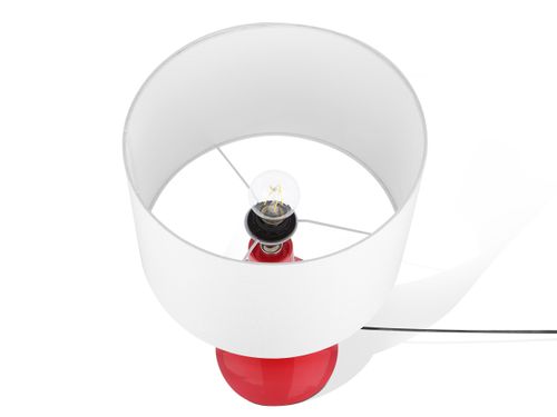 Lampa stołowa ceramiczna czerwona TRIVERSA na Arena.pl