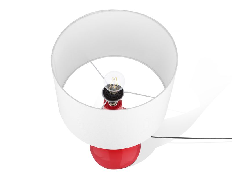 Lampa stołowa ceramiczna czerwona TRIVERSA zdjęcie 5