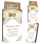 Pudełko na pieniądze prezent PAMIĄTKA ŚLUB WESELE Prezent na ślub