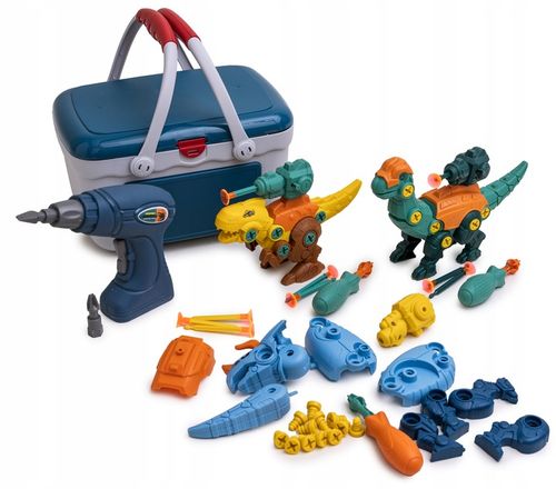 DINOZAURY DO SKRĘCANIA ROZKRĘCANIA Zestaw 3 FIGURKI z wyrzutniami STRZAŁKI na Arena.pl