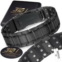 GRUBA CZARNA ZDROWOTNA BRANSOLETA BRANSOLETKA MĘSKA MAGNETYCZNA MOCNA 21MM