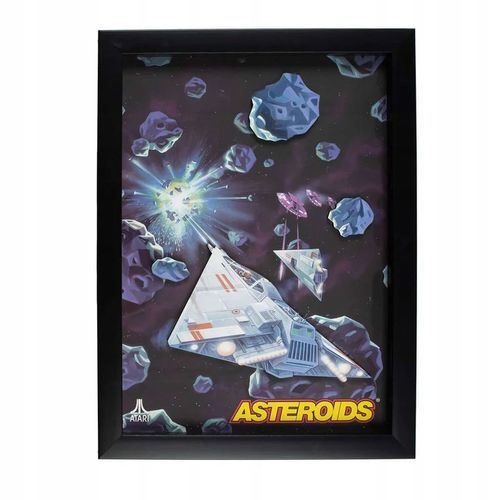 dekoracja ścienna obraz atari 3d wall art asteroids retro 25x2.2x33.8cm na Arena.pl