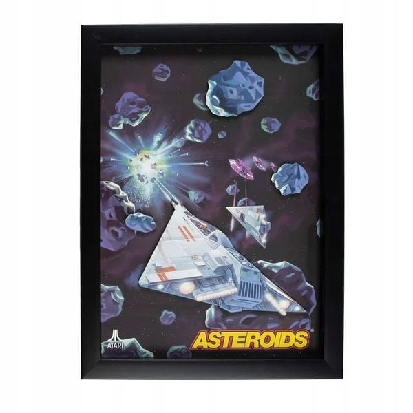dekoracja ścienna obraz atari 3d wall art asteroids retro zdjęcie 7