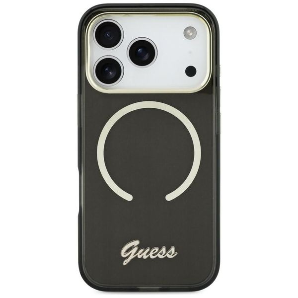 etui guess iml script metal magsafe do   iphone 17 czarny zdjęcie 4