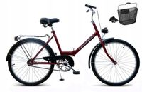 Rower Składany Jubilat Montemar Uniwersal Składak 24' z koszykiem Polski