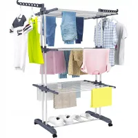 Suszarka na pranie stojąca pionowa duża XXL pojemna regulowana składana