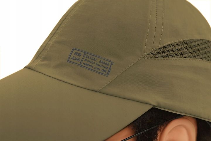 CZAPKA z Daszkiem Przewiewna Bejsbolówka z Siatką ZIELONA KHAKI Pako Jeans zdjęcie 2