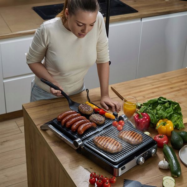 Grill elektryczny Opiekacz do panini Yoer 2000W + Programator czasu i zdjęcie 10