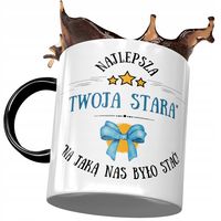 Kubek Czarny Dla Twojej Starej Najlepsza Stara Z Nadrukiem Ze Zdjęciem