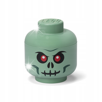 Pojemnik LEGO głowa zombie zielony pojemnik na klocki