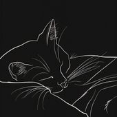 Plakat 100x100cm Nocny Spokój