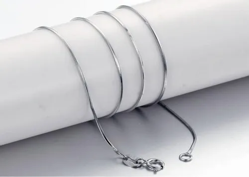 ŁAŃCUSZEK SREBRNY 925 DAMSKI NASZYJNIK MOCNA LINKA ŻMIJKA ŻYŁKA OKRĄGŁA na Arena.pl