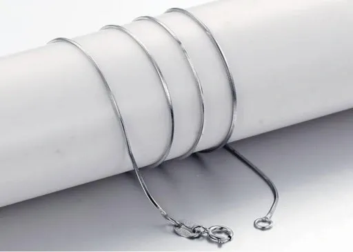 ŁAŃCUSZEK SREBRNY 925 DAMSKI NASZYJNIK MOCNA LINKA ŻMIJKA ŻYŁKA OKRĄGŁA zdjęcie 3