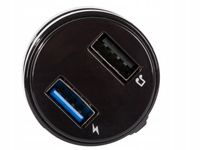 Transmiter Bluetooth FM MP3 + Ładowarka Samochodowa 2x USB czarny