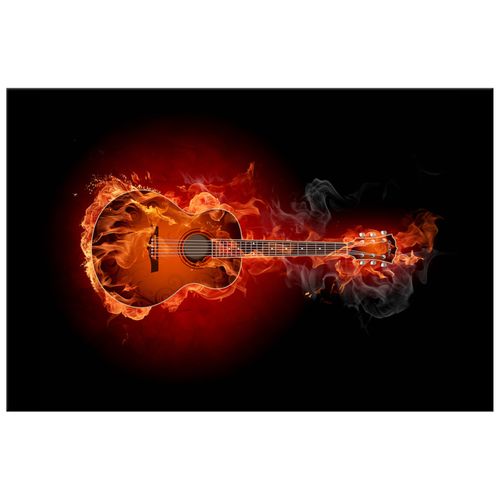 Obraz Do Salonu 120X80 Płonąca Gitara na Arena.pl