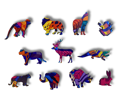 Puzzle Drewniane dla dzieci Tygrys 2 Tiger 2 w pudełku drewnianym na Arena.pl