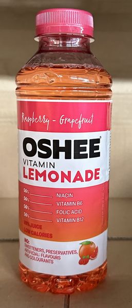 Oshee Vitamin Lemonade malina-grejpfrut 555ml zdjęcie 1