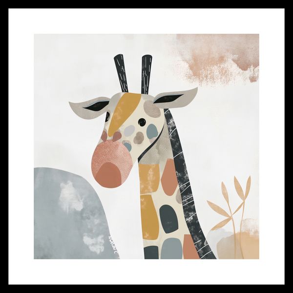 Plakat 40x40cm Żyrafa Bambino zdjęcie 3