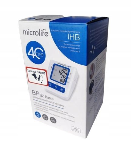 CIŚNIENIOMIERZ NARAMIENNY MICROLIFE BP B2 ARYTMIA + ZASILACZ + MANKIET M-L na Arena.pl