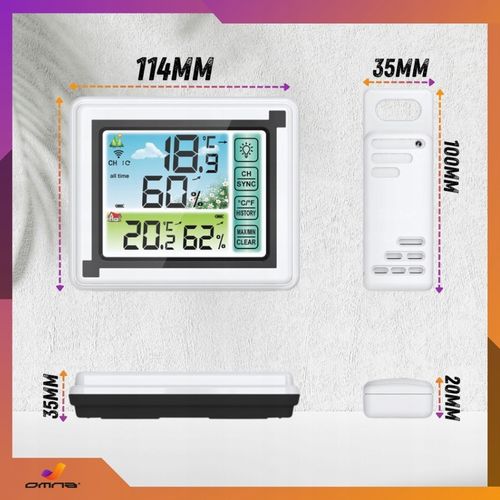 Stacja pogody bezprzewodowa pogodowa meteo 3 czujniki zewnętrzna na Arena.pl