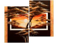 80X70CM ZŁOTO AFRYKI DUO OBRAZ