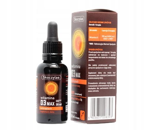 Skoczylas Witamina D3 MAX krople 30ml 4000 IU w jednej kropli na Arena.pl