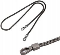 Pasek Torebki Torby Łańcuch Długi Czarny Pancerka