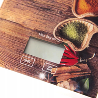 Waga Kuchenna Szklana Elektroniczna Płaska 5 Kg Precyzyjna LCD do Żywności