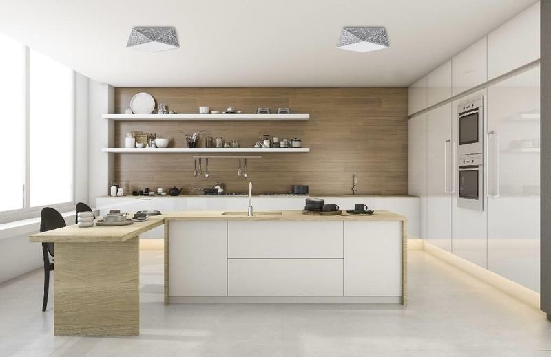 Sufitowa LAMPA plafon SL.0694 natynkowa OPRAWA geometryczna kwadratowa srebrna zdjęcie 3