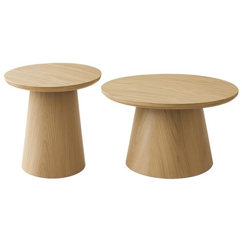 ZESTAW STOLIKÓW KAWOWYCH STYL BOHO SCANDI JAPANDI ZESTAW 2SZT Ø60 na Arena.pl