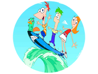 Opłatek na tort Fineasz i Ferb