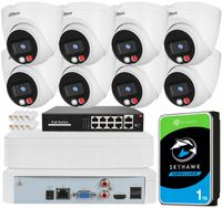 Zestaw Monitoringu Dahua 8 Kamer 4Mpx Dzień/Noc Kolor Detekcja AI NVR 8CH