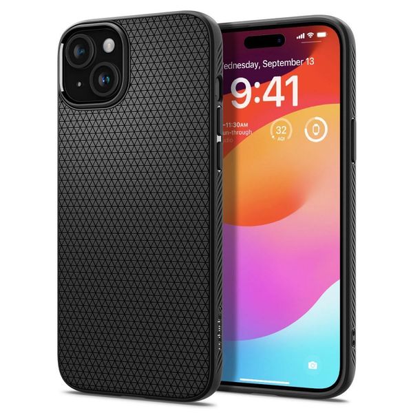 SPIGEN futerał LIQUID AIR do IPHONE 15 Plus matte black zdjęcie 1